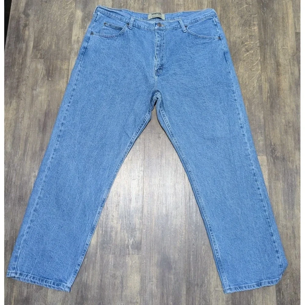 Wrangler Authentics Mens Straight Leg Jeans Blue Denim 40x30 Medium Wash